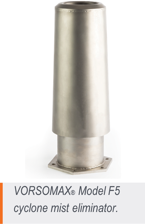 VORSOMAX cyclone mist eliminator
