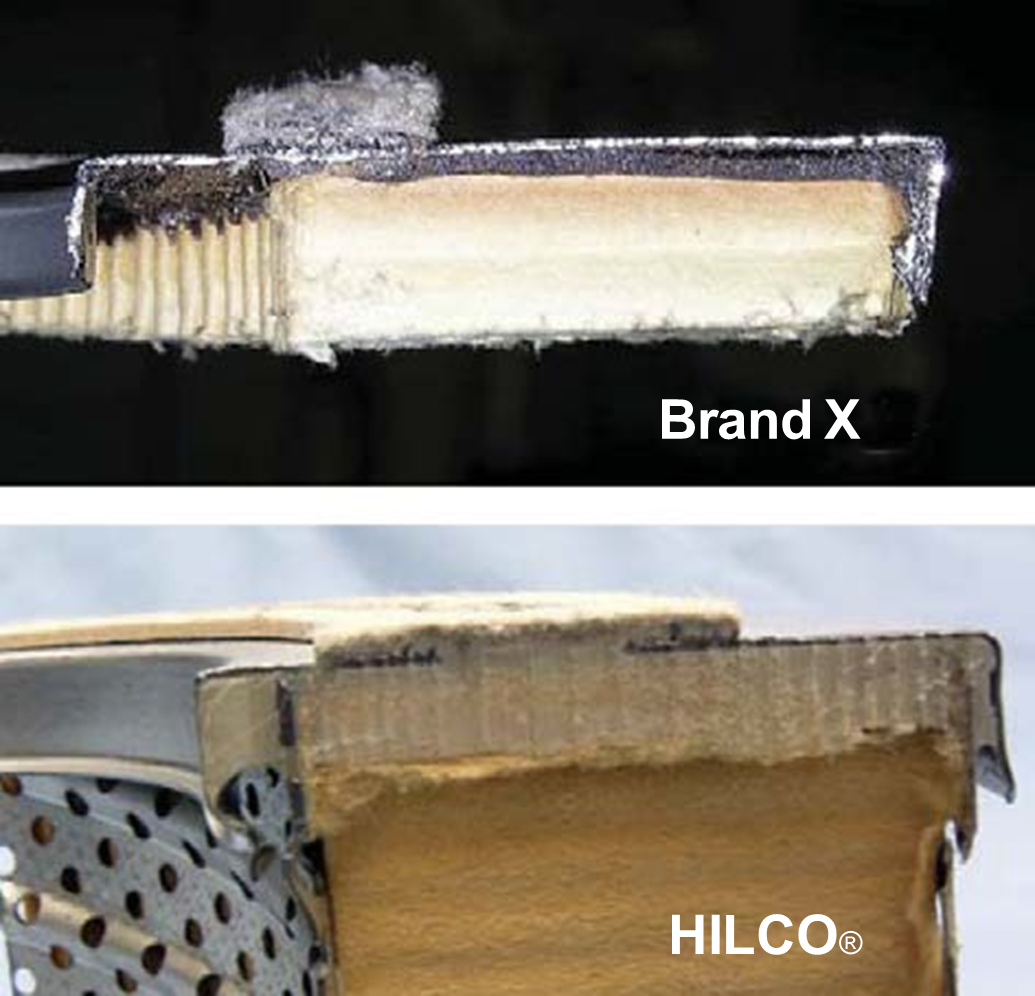 Brand X vs Hilco seal endcap cross-section