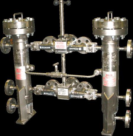 Hilco duplex filter with ball valve isolation