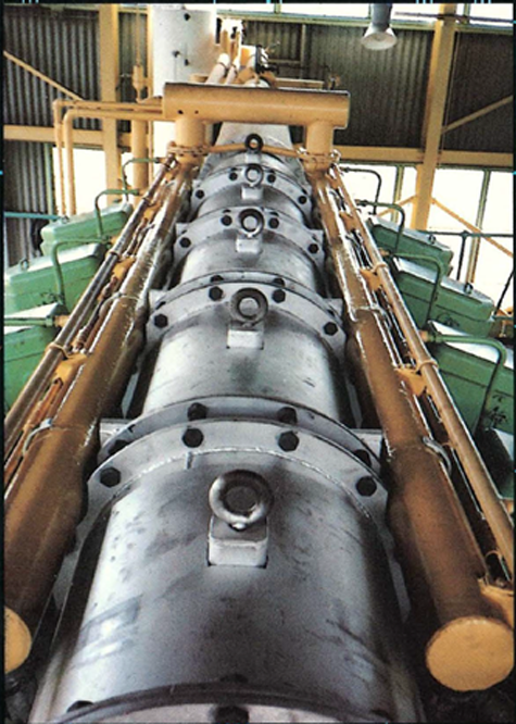 American BOA engine exhaust manifold — complete assembly with integrated bellows expansion joints