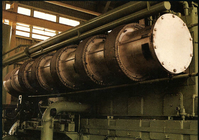 American BOA exhaust manifold — modular section with flanged bellows connection