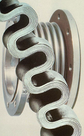 BOA multi-ply bellows cross-section — laminated stainless steel plies